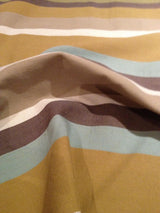 Corban Aqua Rectangle 35x70cm Striped Multicoloured Cushion Cover Nautical - Front View