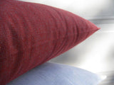 Pack of 4 Elements Deep Red Solid Base Colour Square Cushion Covers - Front View