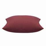 Pack of 4 Elements Deep Red Solid Base Colour Square Cushion Covers - Top-Down View