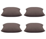 Pack of 4 Elements Stone Brown Solid Base Colour Square Cushion Covers