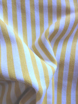 Dandi Mustard Yellow & White Striped Cushion Cover 40x40cm - Front View