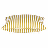 Pack of 4 Dandi Mustard Yellow & White Striped Square Cushion Covers 40x40cm - Front View