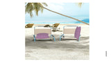 Dandi Fuchsia Plum Purple & White Striped Cushion Cover 40x40cm - Side View