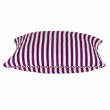 Pack of 4 Dandi Fuchsia Plum Purple & White Striped Square Cushion Covers 40x40cm - Front View