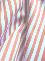 Dandi Orange & White Striped Nautical Cushion Cover 40x40cm - Front View