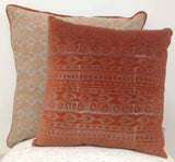 Azuk Orange & Grey Cushion Cover - Side View