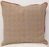 Pack of 4 Azuk Orange & Grey Cushion Covers 50cm x 50cm - Side View