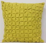 Pack of 4 Flux Mustard Yellow 3D Textured 45cm x 45cm Cushion Covers - Side View
