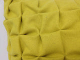 Pack of 4 Flux Mustard Yellow 3D Textured 45cm x 45cm Cushion Covers - Top-Down View
