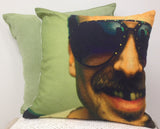 Blaze Toothless Dude Face with Sunglasses Cushion Cover - Front View