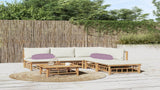 Dandi Fuchsia Plum Purple & White Cushion Cover - Front View