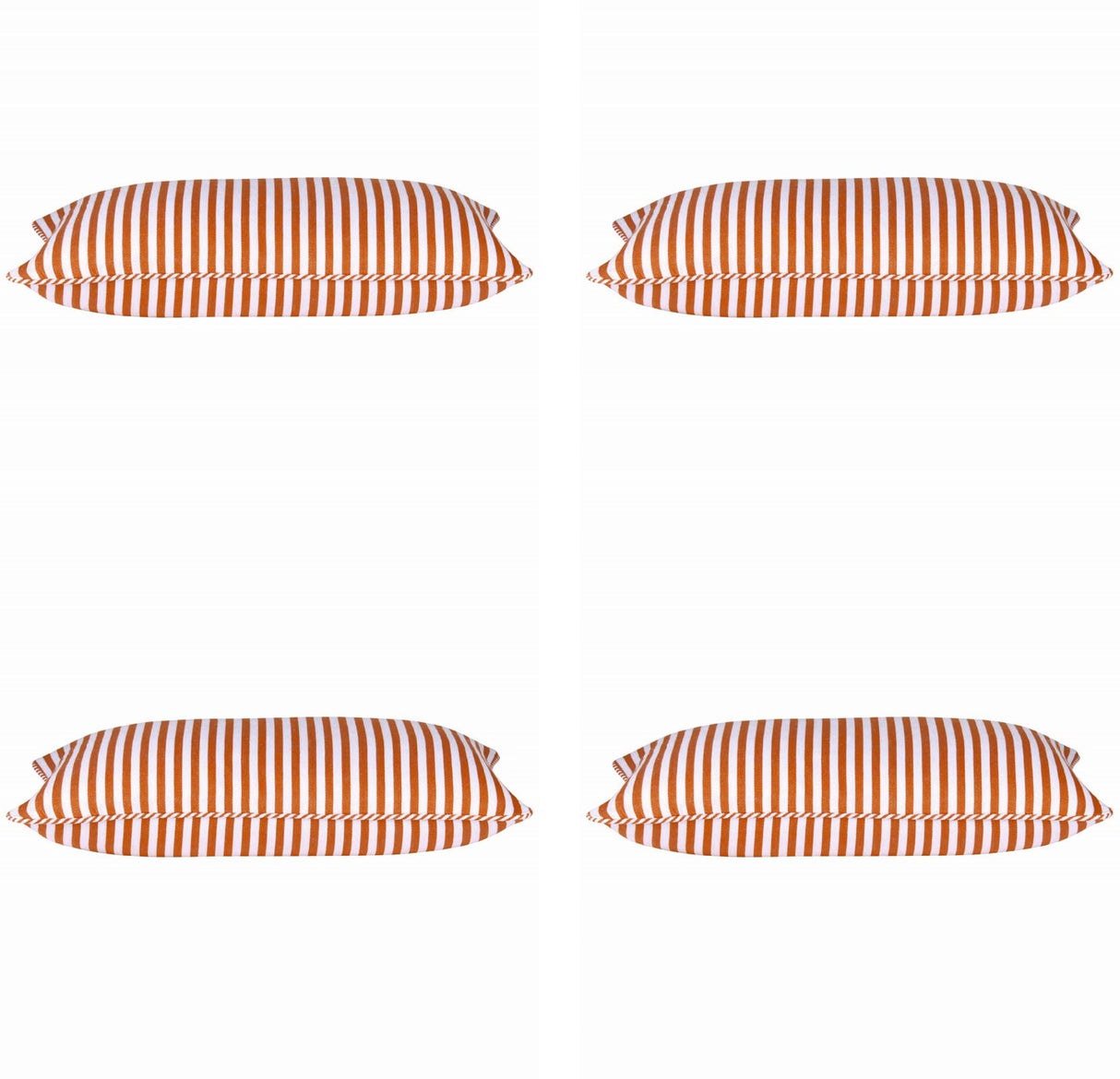 Pack of 4 Dandi Orange & White Rectangle Cushion Covers