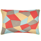 Pack of 4 Geo Beige Geometric Design 40x60cm Rectangle Cushion Covers - Front View