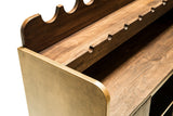 Contemporary Wooden Drinks Cabinet Wine Rack with Bottle Holders - Low Angle