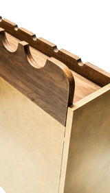 Contemporary Wooden Drinks Cabinet Wine Rack with Bottle Holders - Extra Image