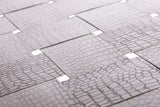 Large Square Black Coffee Table with Stainless Steel Woven Top - Top-Down View