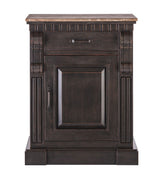 Iron Sideboard Buffet Cabinet with Drawer Storage and Wood Top - Front View