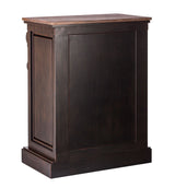 Iron Sideboard Buffet Cabinet with Drawer Storage and Wood Top - 45-Degree Angle