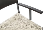 Black Metal Dining Chairs with Upholstered Seat - Set of 2 - Top-Down View