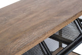 Retro Wooden Kitchen Island Trolley on Wheels with Storage Drawers - 45-Degree Angle