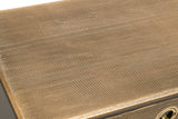 Contemporary Golden Black Hallway Console Table with Drawers - Rear View