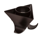 Small Decorative Black Metal Tea Light Candle Holders in Set of 3 - Top-Down View