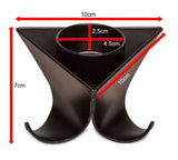 Small Decorative Black Metal Tea Light Candle Holders in Set of 3 - Close-Up Angle