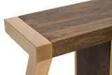 Contemporary Brass Wooden Z-Shaped Hallway Console Table with Drawers - Extra Image