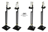 Lirash Touch Free Hand Sanitiser Dispenser Station Floor Stand Foot Operated - Gold Black - 45-Degree Angle