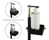 Lirash Touch Free Hand Sanitiser Dispenser Station Floor Stand Foot Operated - Gold Black - Rear View