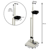 Lirash Touch Free Hand Sanitiser Dispenser Station Floor Stand Foot Operated - White Black - Top-Down View