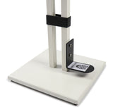 Lirash Touch Free Hand Sanitiser Dispenser Station Floor Stand Foot Operated - White Black - Close-Up Angle