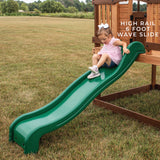 Backyard Discovery Echo Heights Cubby House with Slide - 45-Degree Angle