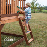 Backyard Discovery Echo Heights Cubby House with Slide - Rear View
