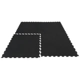 CORTEX 10mm Commercial Interlocking Rubber Gym Tile Mat (1m x 1m) - Set of 36 - Front View