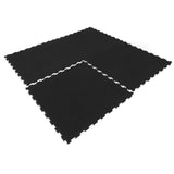 CORTEX 10mm Commercial Interlocking Rubber Gym Tile Mat (1m x 1m) - Set of 36 - Side View