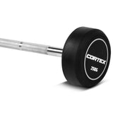 CORTEX 100kg ALPHA Series Fixed Barbell Set with Stand - Close-Up Angle