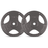 CORTEX BN-11 Exercise FID Bench + 79kg Standard Tri-Grip Weight Plate and Dumbbell Package - Close-Up Angle