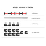 CORTEX Revolock V2 80kg Pair Set Adjustable Steel Dumbbell Barbell All-in-One - Close-Up Angle