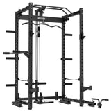 CORTEX PR4 Folding Power Rack with 90kg Standard Tri-Grip Weight and Bar Set - Front View