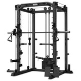 CORTEX SM20 Smith Station with 130kg Olympic Bumper Weight, Bar and Bench Set - Front View