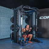 CORTEX SM26 Multi Gym (Dual Stack Functional Trainer, Smith Machine, Half Rack) - Top-Down View
