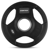 CORTEX 2.5kg Tri-Grip Olympic Plates 50mm (Pair) - Front View