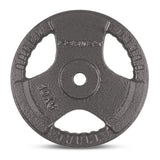 CORTEX 10kg Tri-Grip Standard Plates 25mm (Pair) - Front View