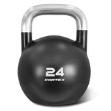CORTEX 8kg to 32kg Commercial Steel Kettlebell V2 Package - Low Angle