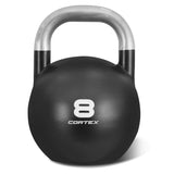CORTEX 8kg to 32kg Commercial Steel Kettlebell V2 Package with Kettlebell Stand - Side View