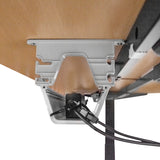 WalkingPad C2 Treadmill + ErgoDesk Automatic Standing Desk 1500mm in Oak/Black + Cable Management Tray - Rear View