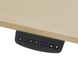 WalkingPad C2 Treadmill + ErgoDesk Automatic Standing Desk 1500mm in Oak/Black + Cable Management Tray - Close-Up Angle