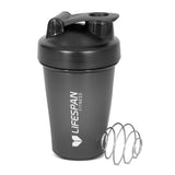Lifespan Fitness Shaker Bottle 500ml in Black (Pack of 4) - Front View