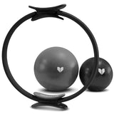 Lifespan Fitness Pilates Essentials Set - Pilates Ring with Small and Medium Pilates Ball - Front View